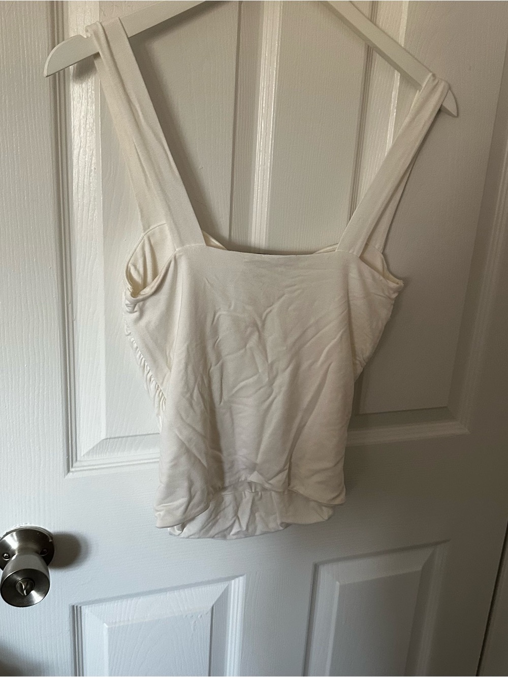 White Rouched Tank Top - Picture 6 of 7